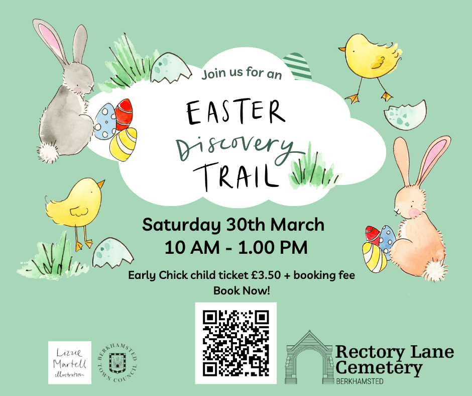 Easter animals decorate a leaflet for an Easter Discovery Trail
